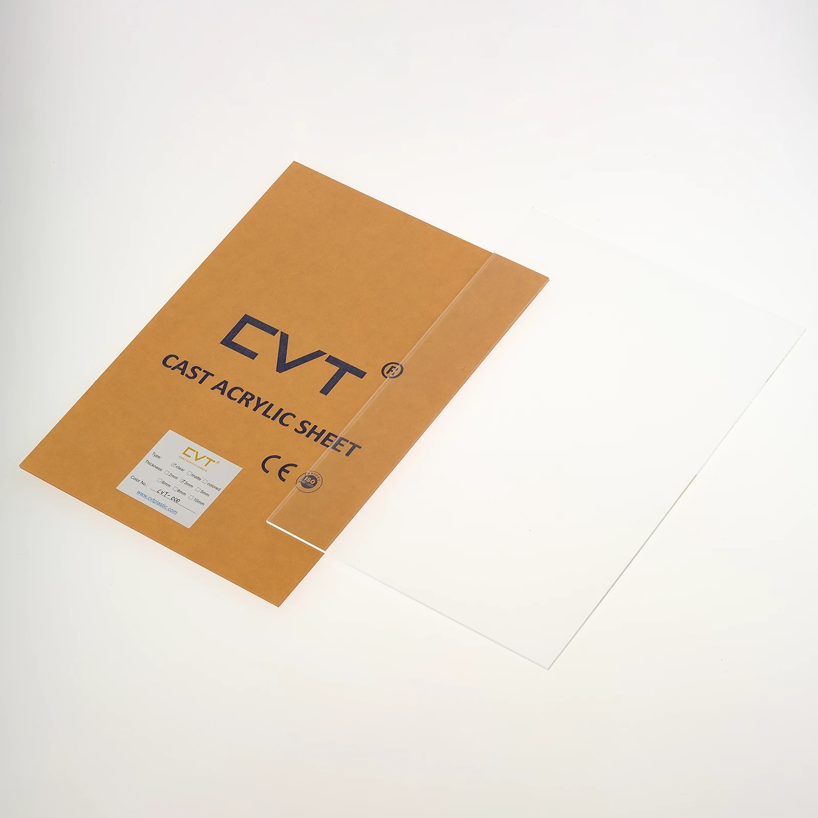 thumbnail image 2 of Acrylite Clear Acrylic Sheet - 16 1/8" X 15 1/8" X .118" - Made In USA 2 of 4
